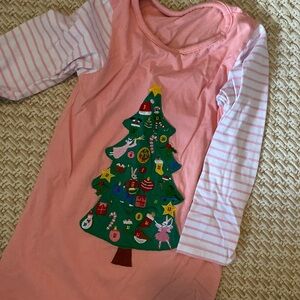 Christmas tree embroidered dress